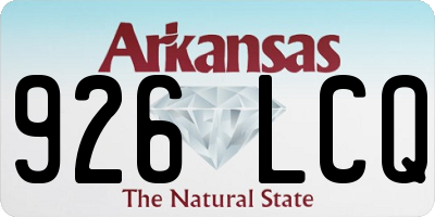 AR license plate 926LCQ