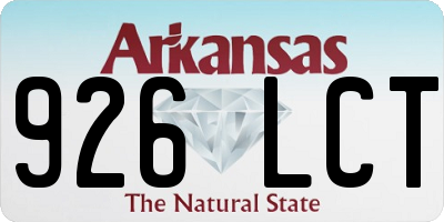 AR license plate 926LCT