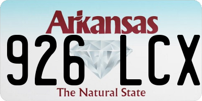 AR license plate 926LCX