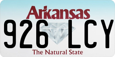 AR license plate 926LCY