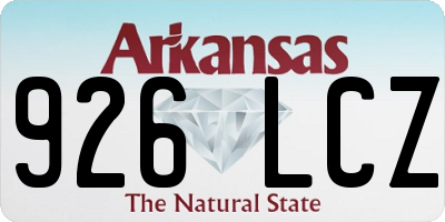 AR license plate 926LCZ