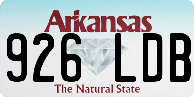 AR license plate 926LDB