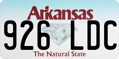 AR license plate 926LDC