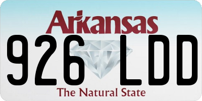 AR license plate 926LDD