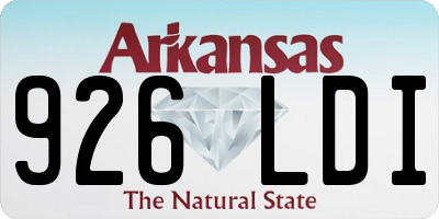 AR license plate 926LDI