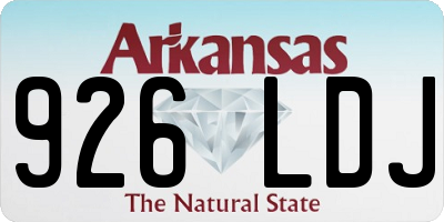 AR license plate 926LDJ