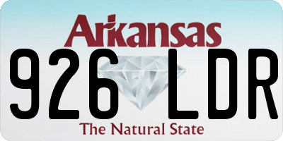 AR license plate 926LDR