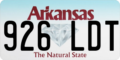 AR license plate 926LDT