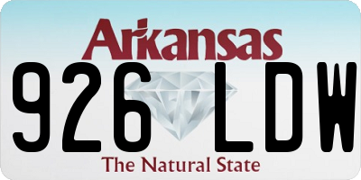 AR license plate 926LDW