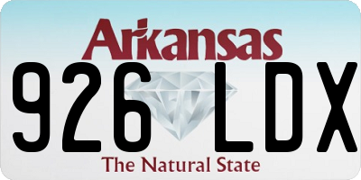 AR license plate 926LDX
