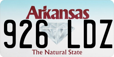 AR license plate 926LDZ