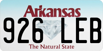 AR license plate 926LEB