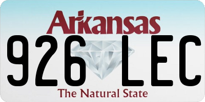 AR license plate 926LEC