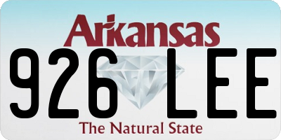 AR license plate 926LEE