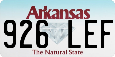 AR license plate 926LEF