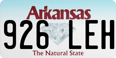 AR license plate 926LEH