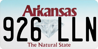 AR license plate 926LLN