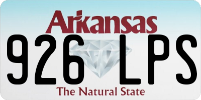 AR license plate 926LPS