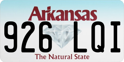 AR license plate 926LQI