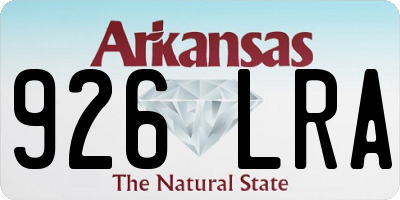 AR license plate 926LRA
