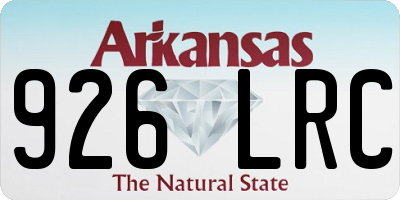 AR license plate 926LRC