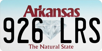 AR license plate 926LRS