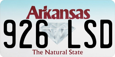 AR license plate 926LSD