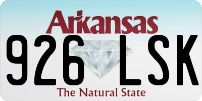 AR license plate 926LSK