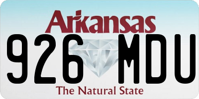 AR license plate 926MDU