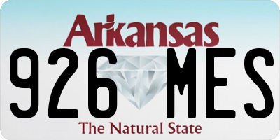AR license plate 926MES