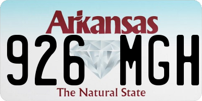 AR license plate 926MGH