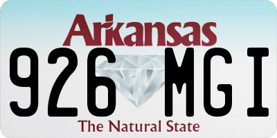 AR license plate 926MGI