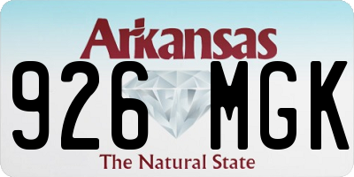 AR license plate 926MGK