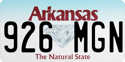 AR license plate 926MGN