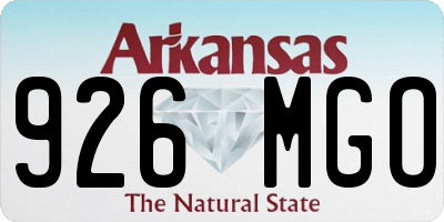 AR license plate 926MGO