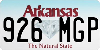 AR license plate 926MGP