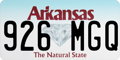 AR license plate 926MGQ