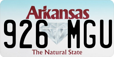 AR license plate 926MGU