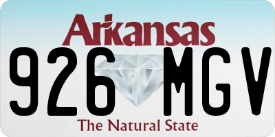 AR license plate 926MGV