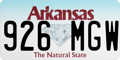 AR license plate 926MGW