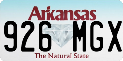 AR license plate 926MGX