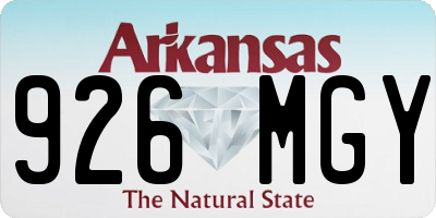 AR license plate 926MGY