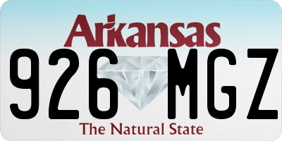 AR license plate 926MGZ