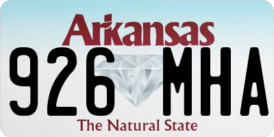 AR license plate 926MHA