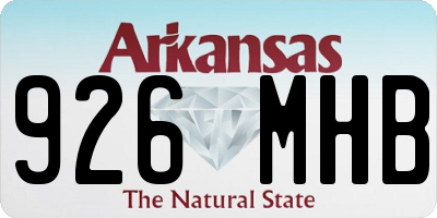 AR license plate 926MHB
