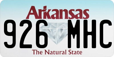AR license plate 926MHC