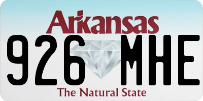 AR license plate 926MHE