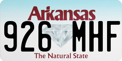 AR license plate 926MHF