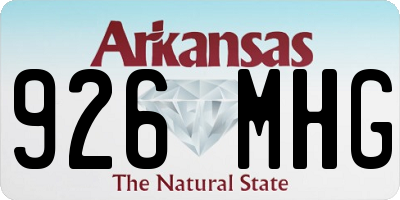 AR license plate 926MHG