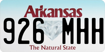 AR license plate 926MHH
